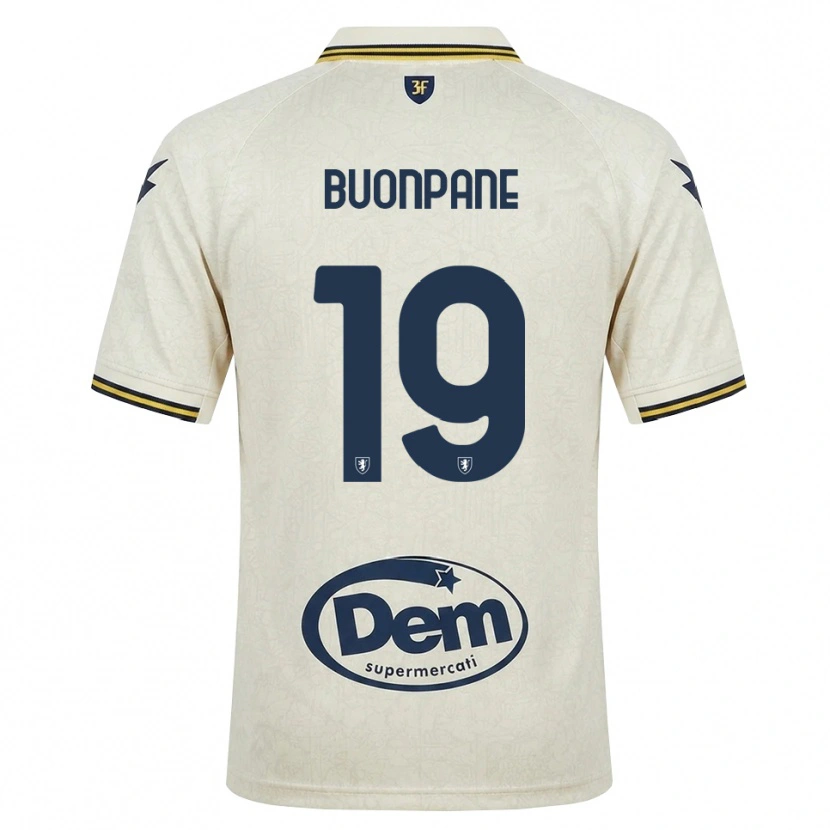 Danxen Mujer Camiseta Davide Buonpane #19 Oldlace Amarillo Negro 2ª Equipación 2026/27 La Camisa