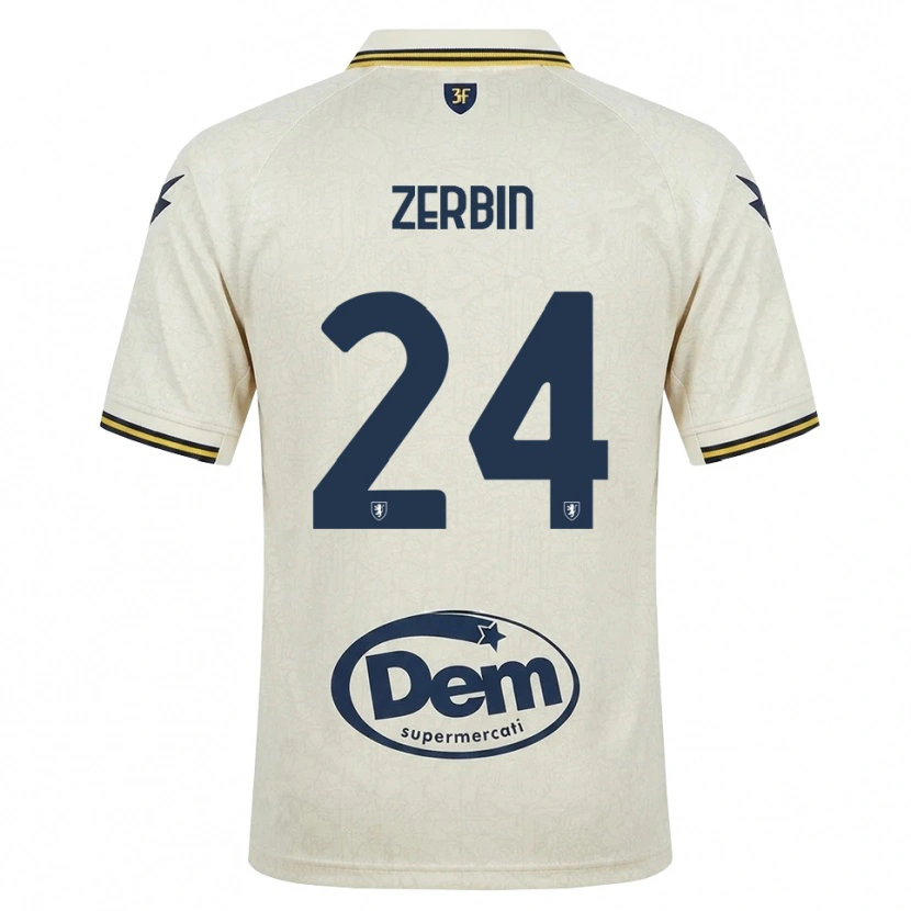 Danxen Mujer Camiseta Alessio Zerbin #24 Oldlace Amarillo Negro 2ª Equipación 2026/27 La Camisa