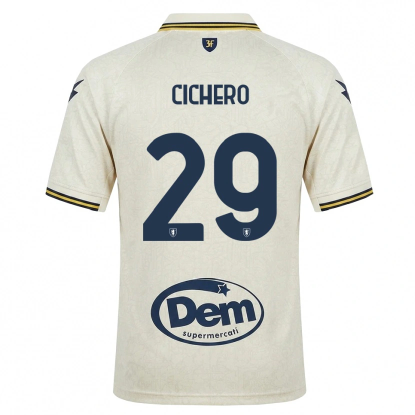 Danxen Mujer Camiseta Alejandro Cichero #29 Oldlace Amarillo Negro 2ª Equipación 2026/27 La Camisa