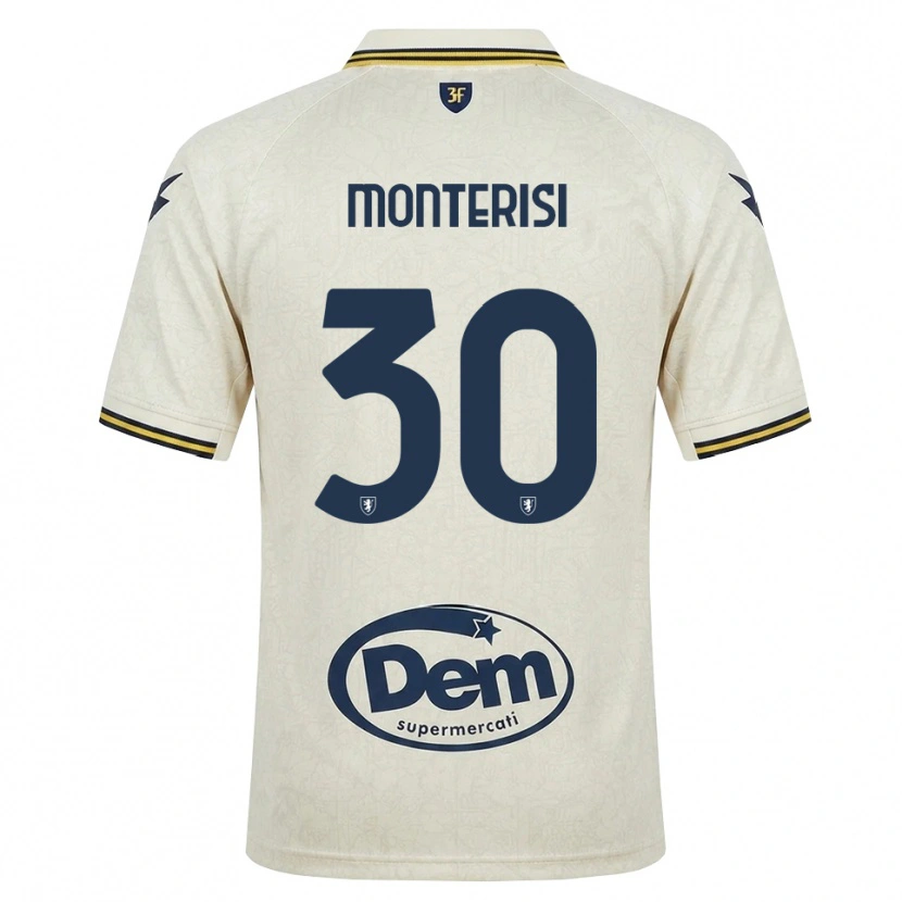 Danxen Mujer Camiseta Ilario Monterisi #30 Oldlace Amarillo Negro 2ª Equipación 2026/27 La Camisa