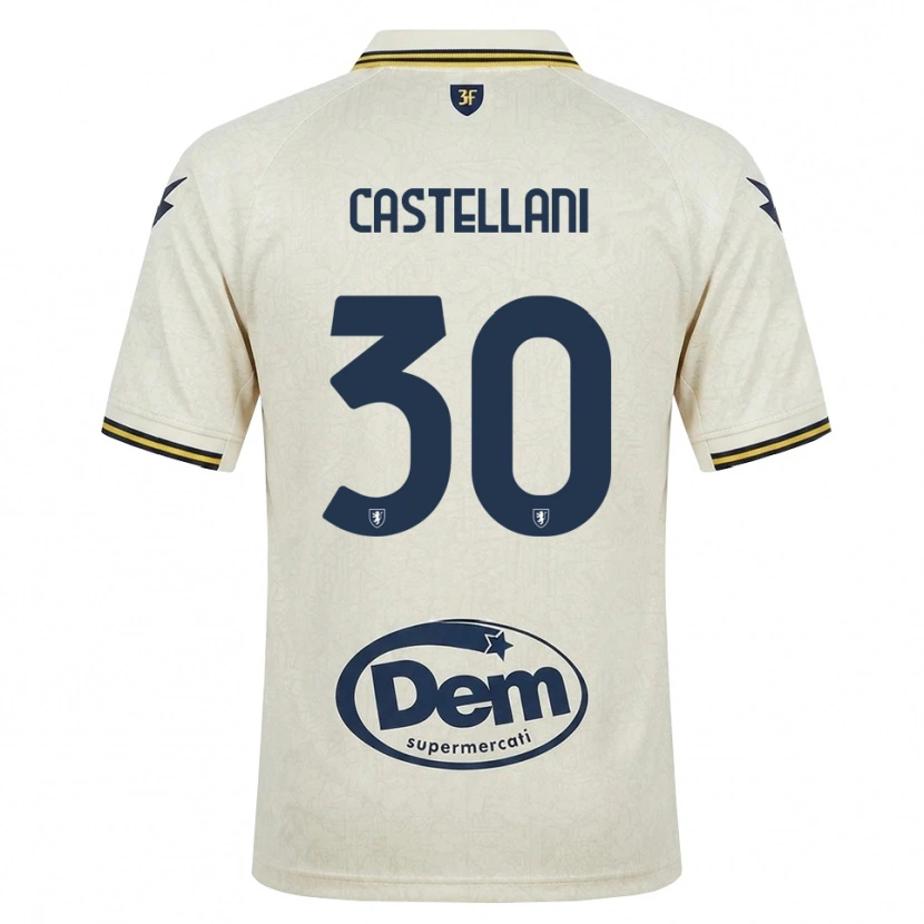 Danxen Mujer Camiseta Andrea Castellani #30 Oldlace Amarillo Negro 2ª Equipación 2026/27 La Camisa