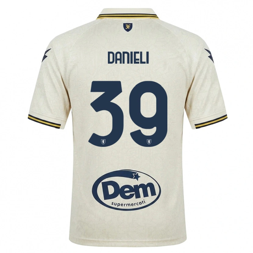 Danxen Mujer Camiseta Alessio Danieli #39 Oldlace Amarillo Negro 2ª Equipación 2026/27 La Camisa