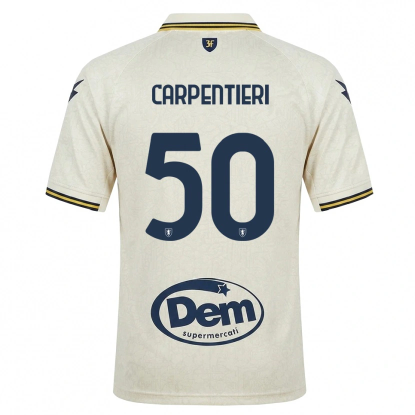 Danxen Mujer Camiseta Christian Carpentieri #50 Oldlace Amarillo Negro 2ª Equipación 2026/27 La Camisa