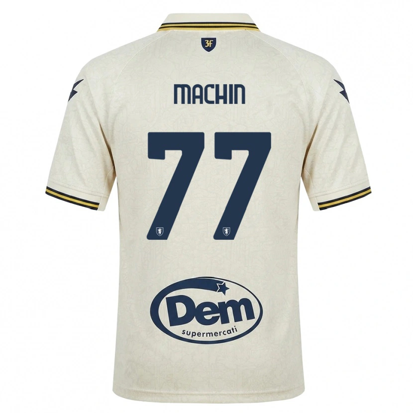 Danxen Mujer Camiseta José Machín #77 Oldlace Amarillo Negro 2ª Equipación 2026/27 La Camisa