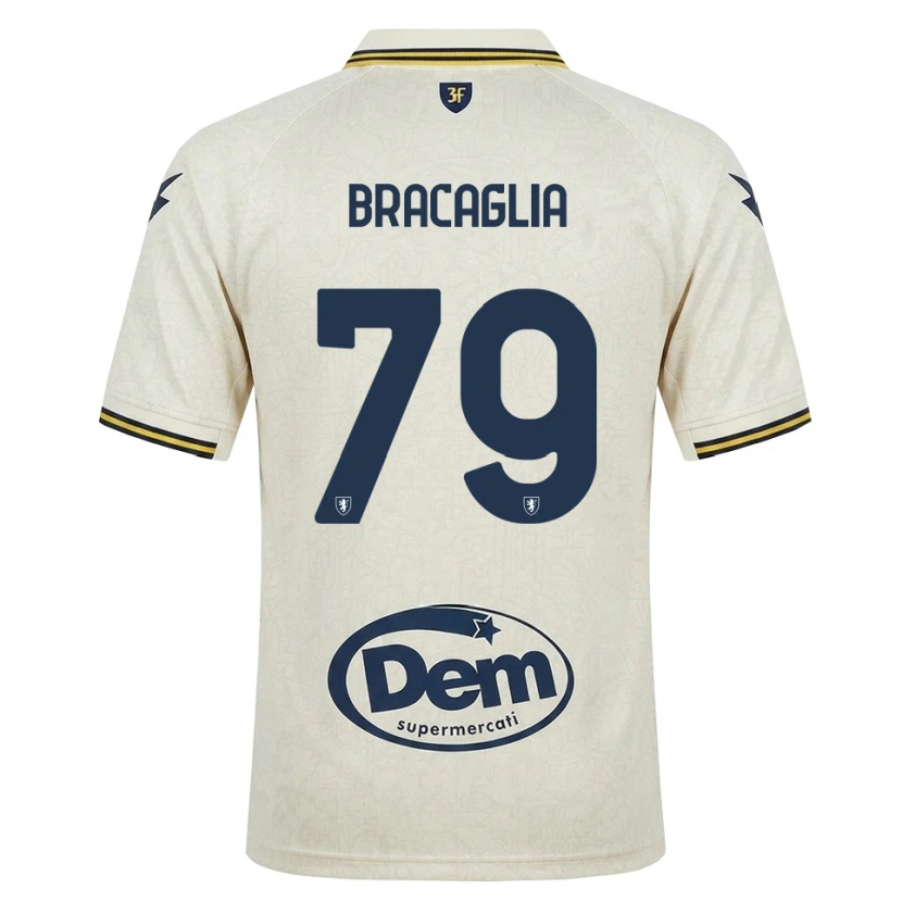 Danxen Mujer Camiseta Gabriele Bracaglia #79 Oldlace Amarillo Negro 2ª Equipación 2026/27 La Camisa