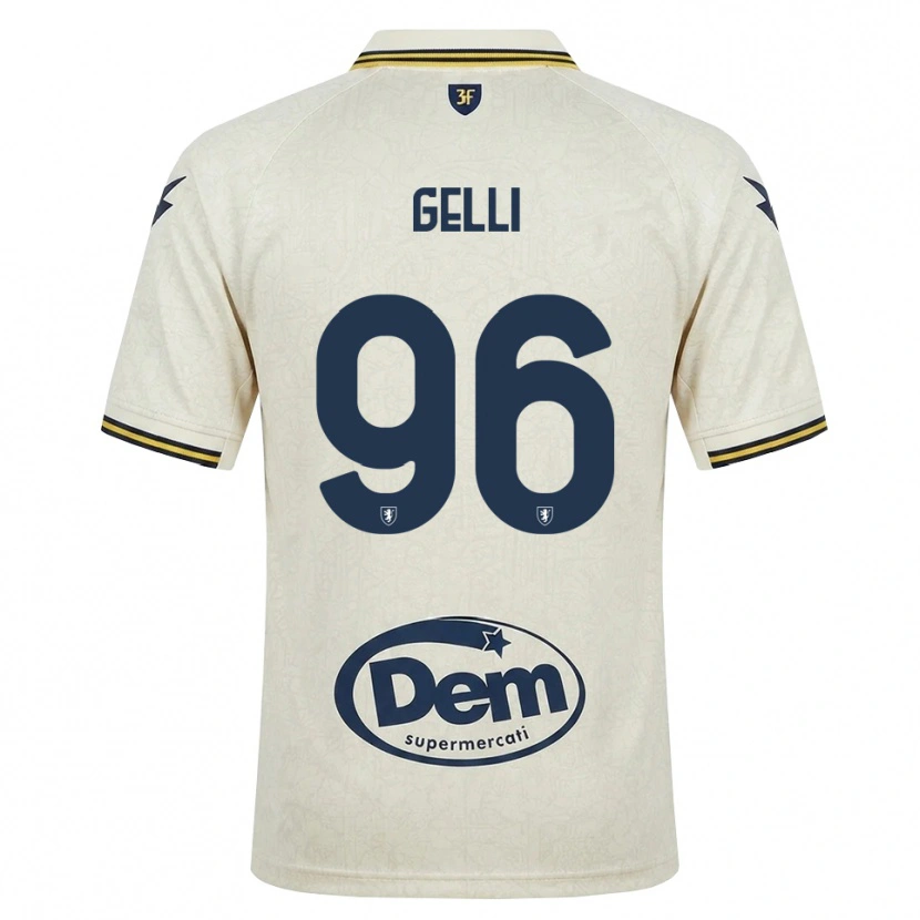 Danxen Mujer Camiseta Francesco Gelli #96 Oldlace Amarillo Negro 2ª Equipación 2026/27 La Camisa