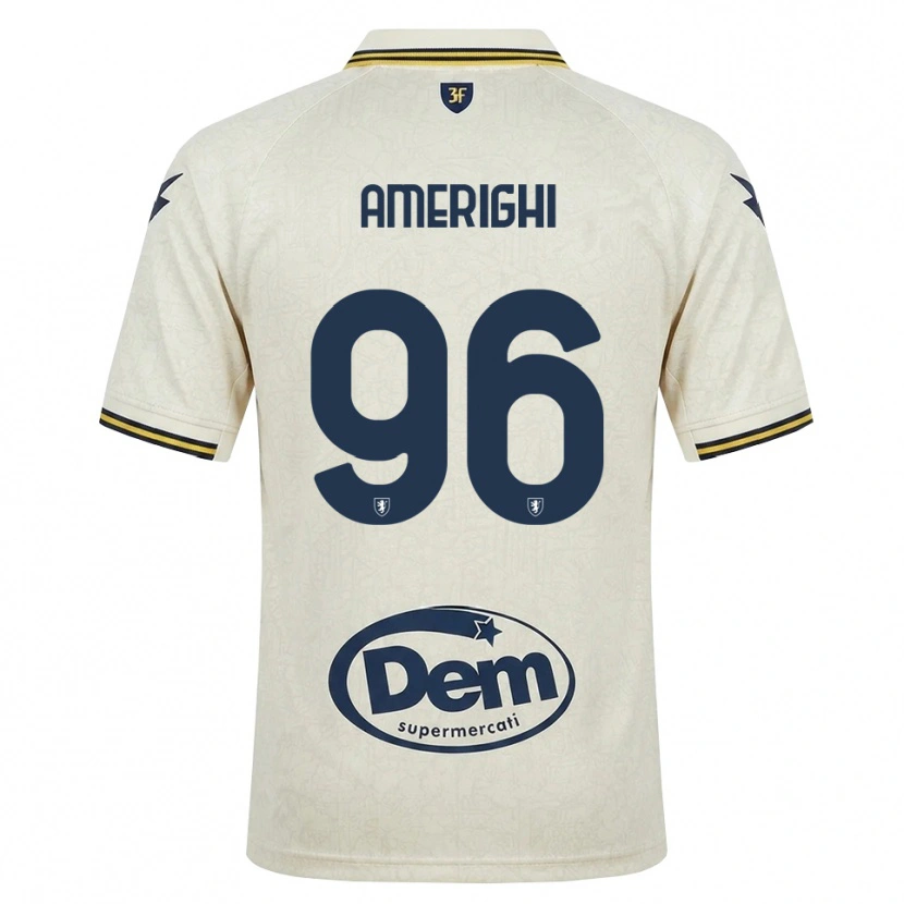 Danxen Mujer Camiseta Igor Amerighi #96 Oldlace Amarillo Negro 2ª Equipación 2026/27 La Camisa