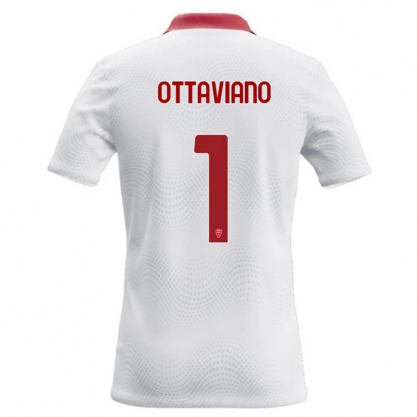 Danxen Mujer Camiseta Alessandro Ottaviano #1 Blanco Rojo 2ª Equipación 2026/27 La Camisa