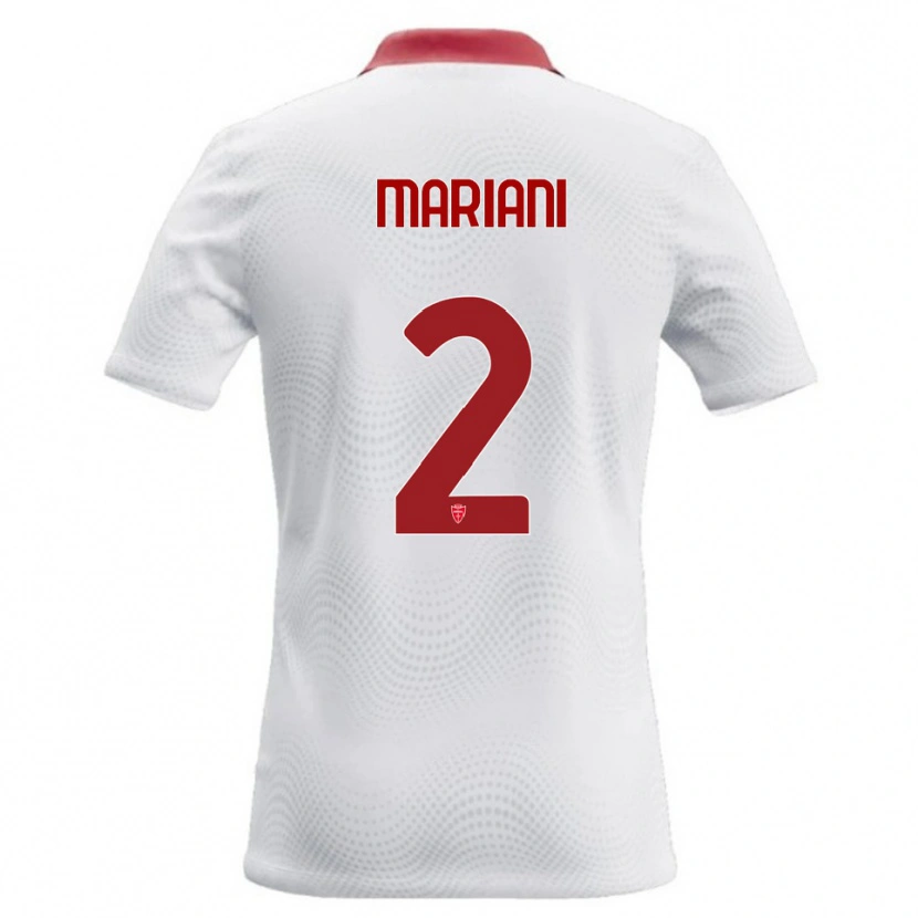 Danxen Mujer Camiseta Christian Mariani #2 Blanco Rojo 2ª Equipación 2026/27 La Camisa