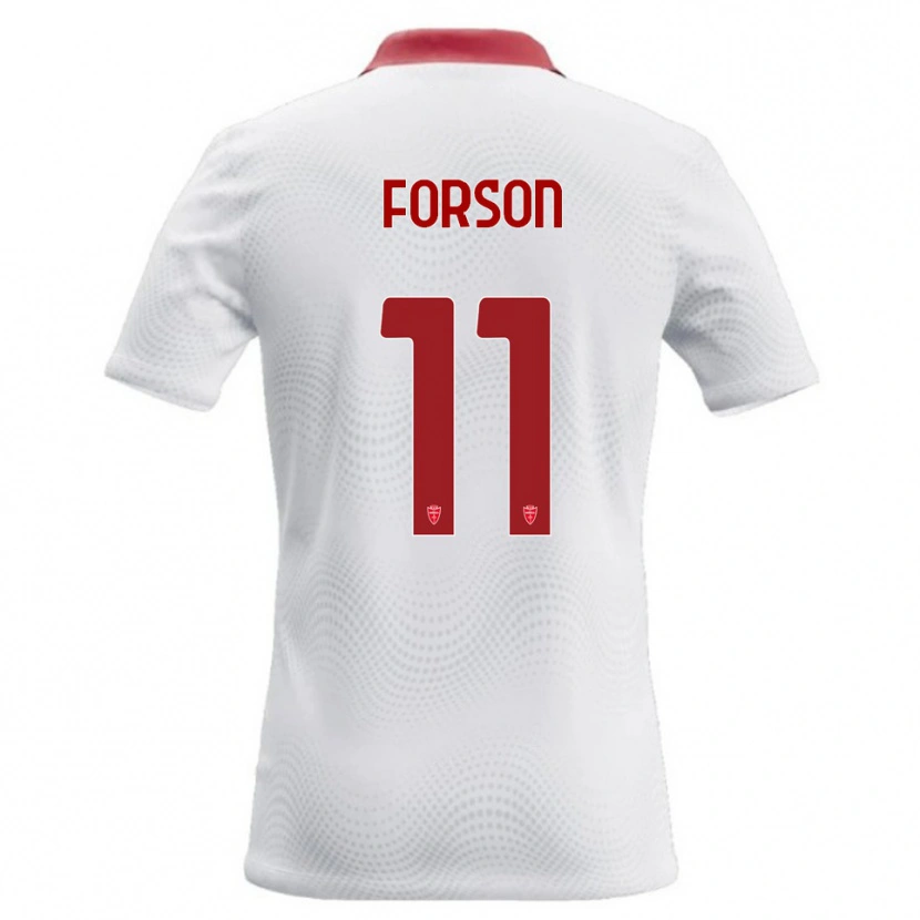 Danxen Mujer Camiseta Omari Forson #11 Blanco Rojo 2ª Equipación 2026/27 La Camisa