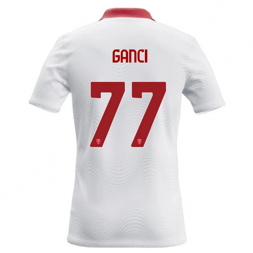 Danxen Mujer Camiseta Daniele Ganci #77 Blanco Rojo 2ª Equipación 2026/27 La Camisa