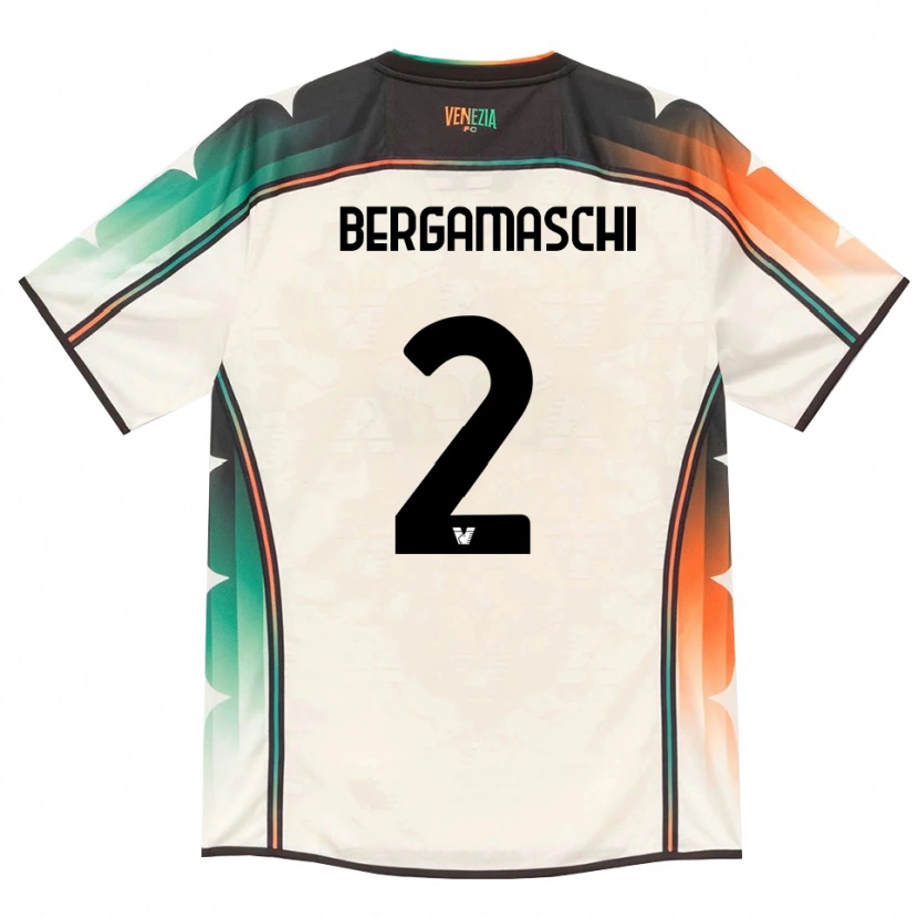 Danxen Mujer Camiseta Thomas Bergamaschi #2 Oldlace Naranja Verde 2ª Equipación 2026/27 La Camisa