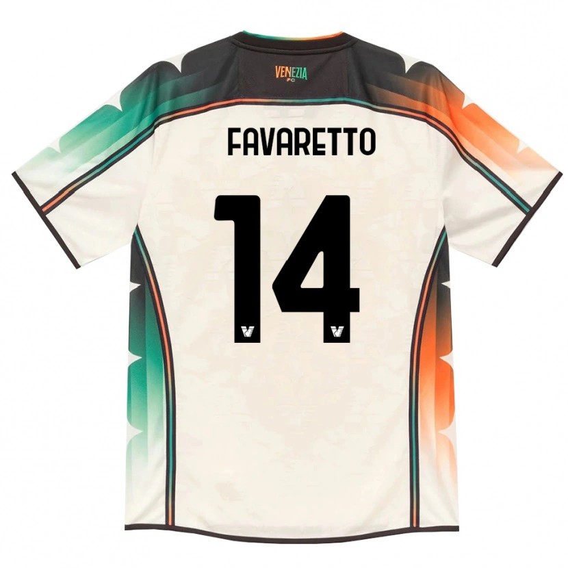 Danxen Mujer Camiseta Alessio Favaretto #14 Oldlace Naranja Verde 2ª Equipación 2026/27 La Camisa