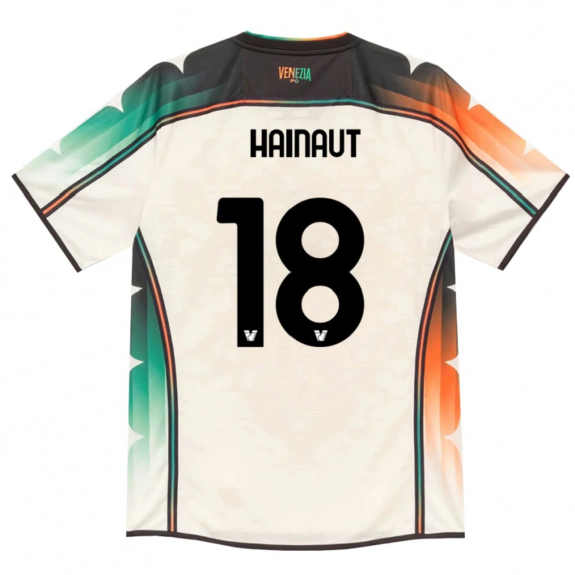 Danxen Mujer Camiseta Antoine Hainaut #18 Oldlace Naranja Verde 2ª Equipación 2026/27 La Camisa