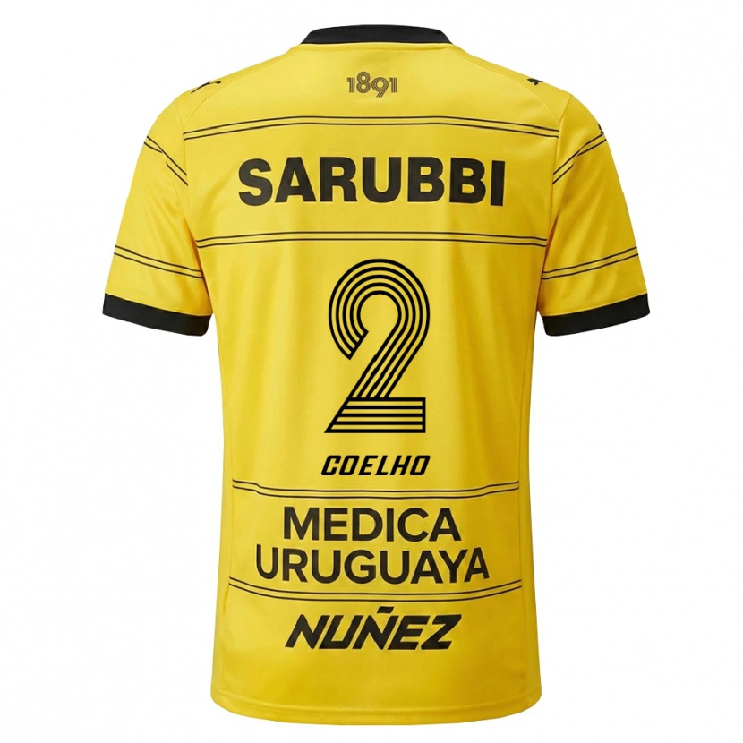 Danxen Mujer Camiseta Léo Coelho #2 Amarillo Negro 2ª Equipación 2026/27 La Camisa