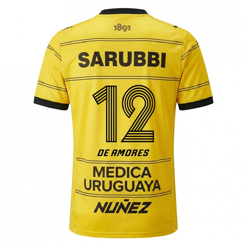 Danxen Mujer Camiseta Guillermo De Amores #12 Amarillo Negro 2ª Equipación 2026/27 La Camisa