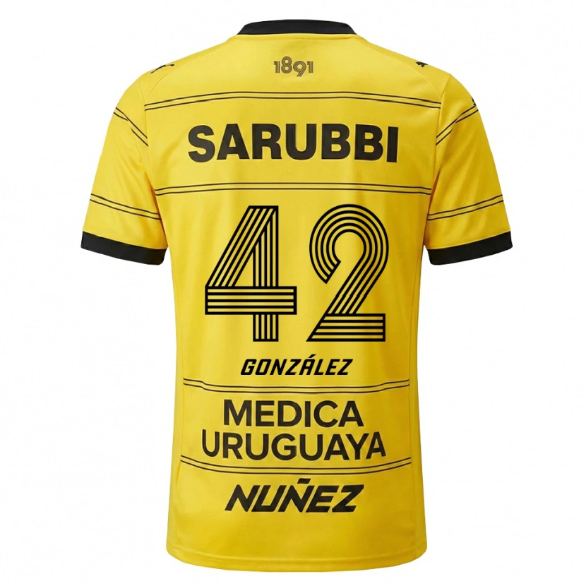 Danxen Mujer Camiseta Luciano González #42 Amarillo Negro 2ª Equipación 2026/27 La Camisa