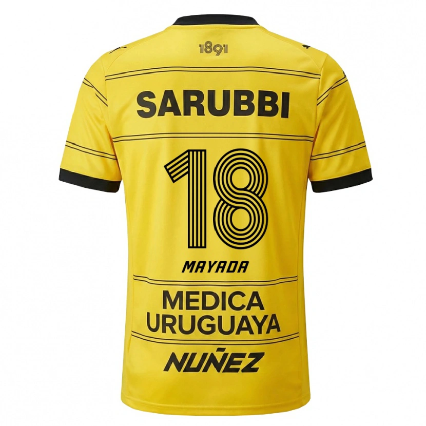 Danxen Mujer Camiseta Camilo Mayada #18 Amarillo Negro 2ª Equipación 2026/27 La Camisa
