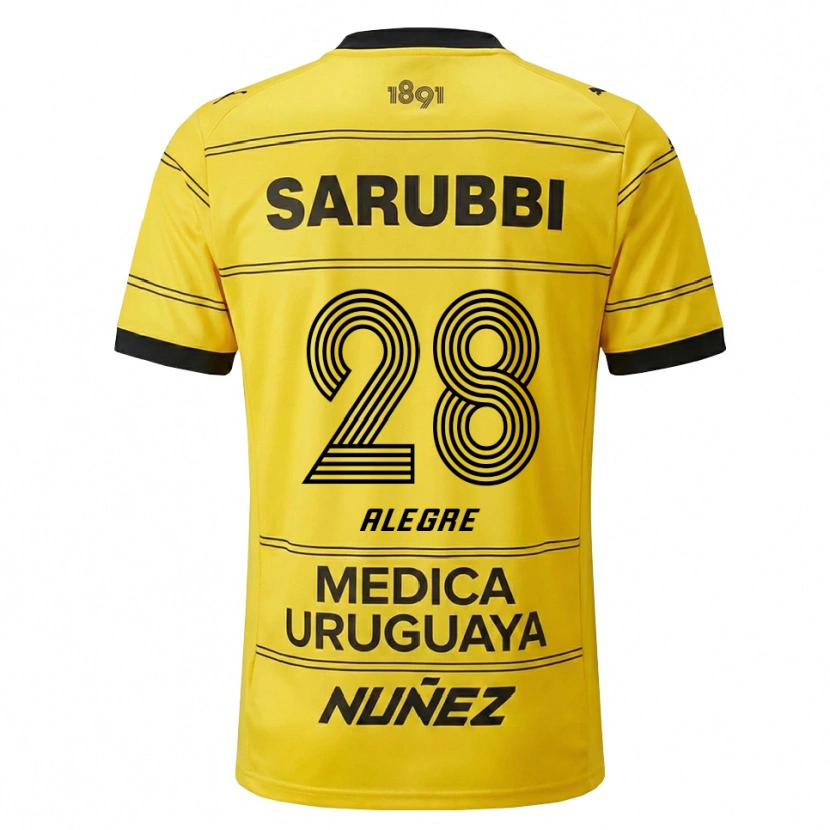 Danxen Mujer Camiseta Ignacio Alegre #28 Amarillo Negro 2ª Equipación 2026/27 La Camisa
