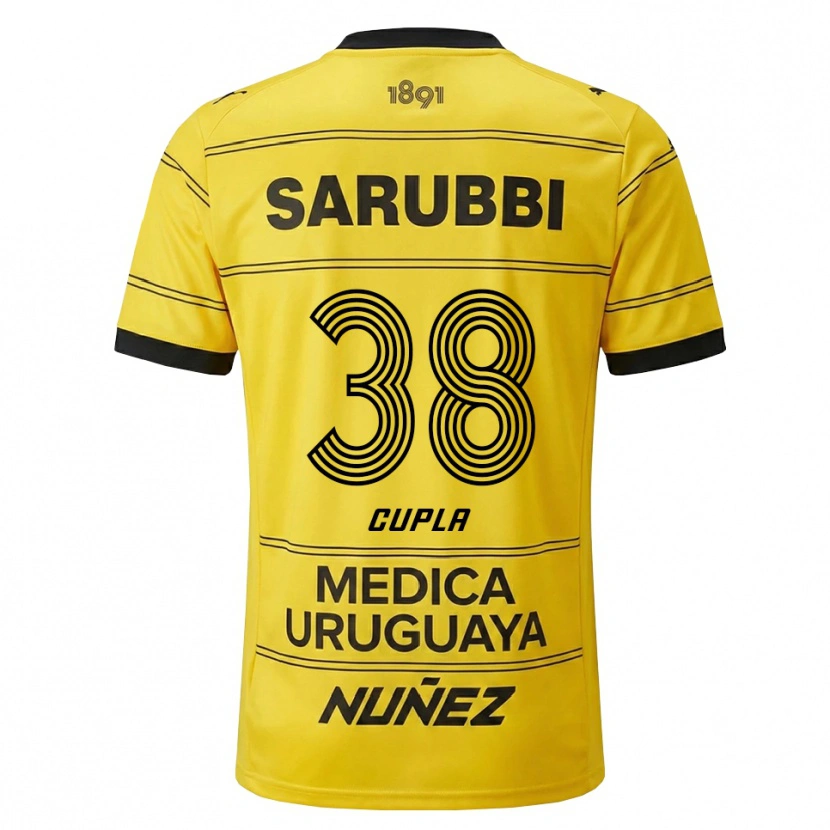 Danxen Mujer Camiseta Renzo Cupla #38 Amarillo Negro 2ª Equipación 2026/27 La Camisa