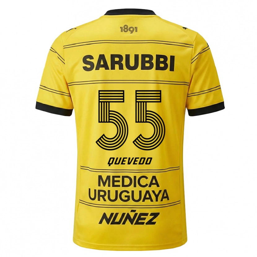 Danxen Mujer Camiseta Juan Quevedo #55 Amarillo Negro 2ª Equipación 2026/27 La Camisa