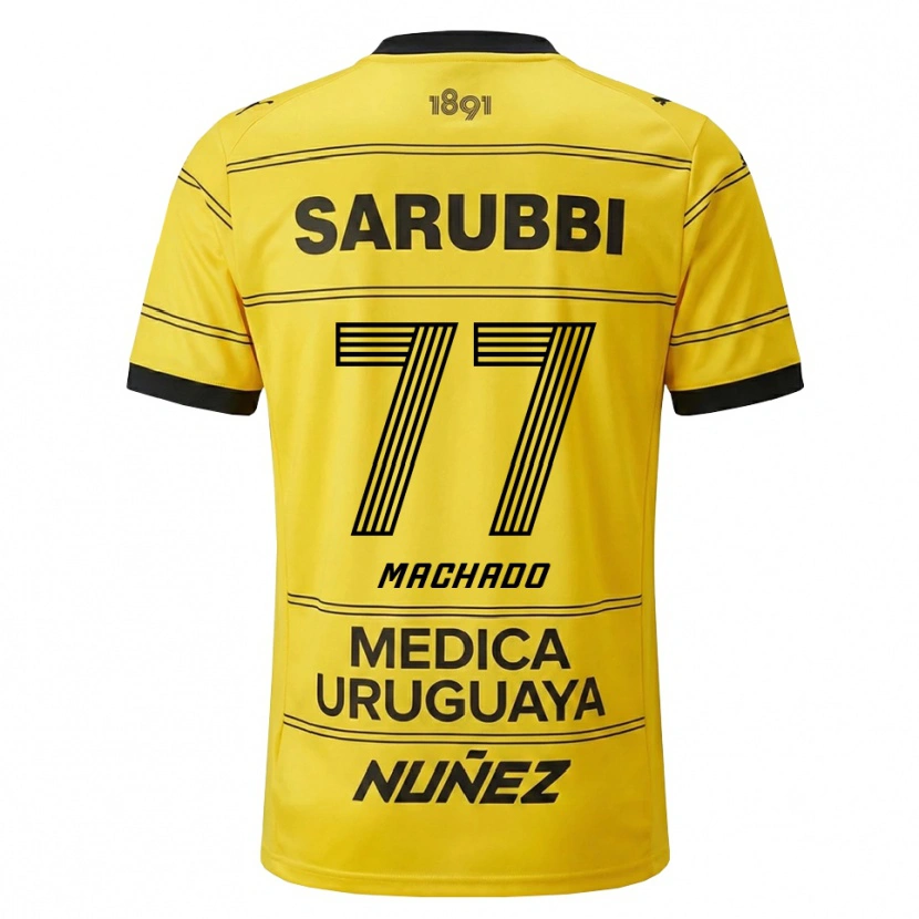Danxen Mujer Camiseta Alexander Machado #77 Amarillo Negro 2ª Equipación 2026/27 La Camisa