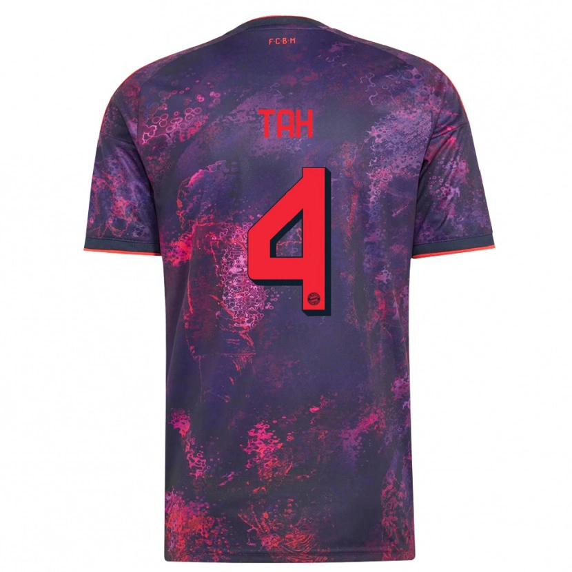 Danxen Mujer Camiseta Jonathan Tah #4 Rojo Morado Equipación Tercera 2026/27 La Camisa