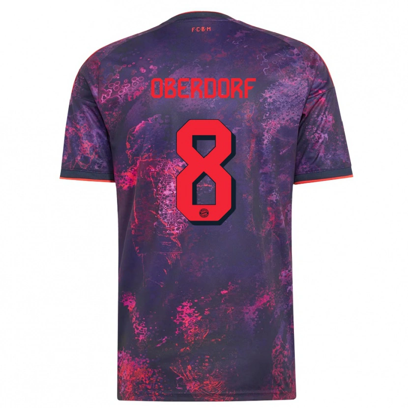 Danxen Mujer Camiseta Lena Oberdorf #8 Rojo Morado Equipación Tercera 2026/27 La Camisa