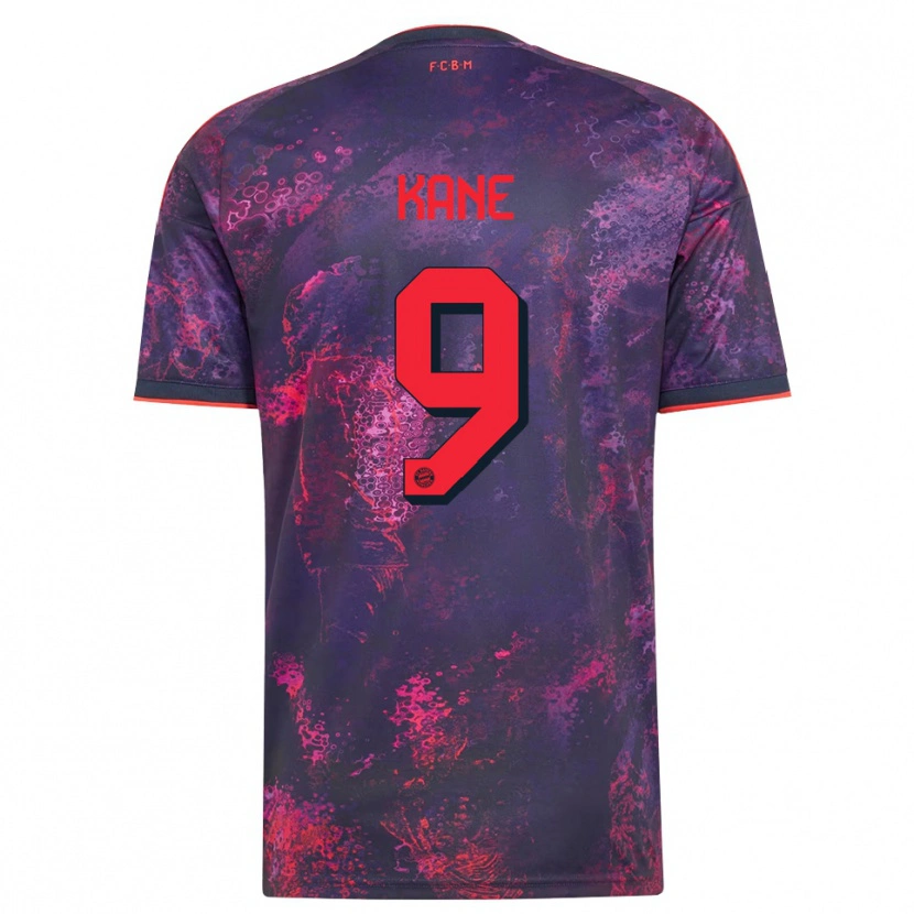 Danxen Mujer Camiseta Harry Kane #9 Rojo Morado Equipación Tercera 2026/27 La Camisa