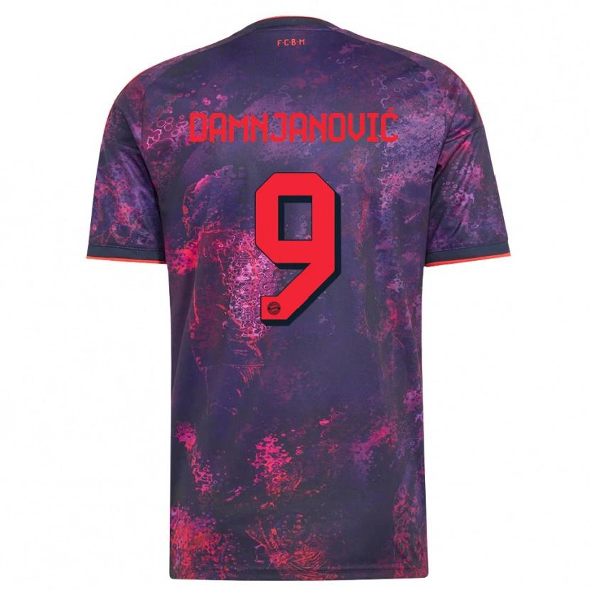 Danxen Mujer Camiseta Jovana Damnjanović #9 Rojo Morado Equipación Tercera 2026/27 La Camisa