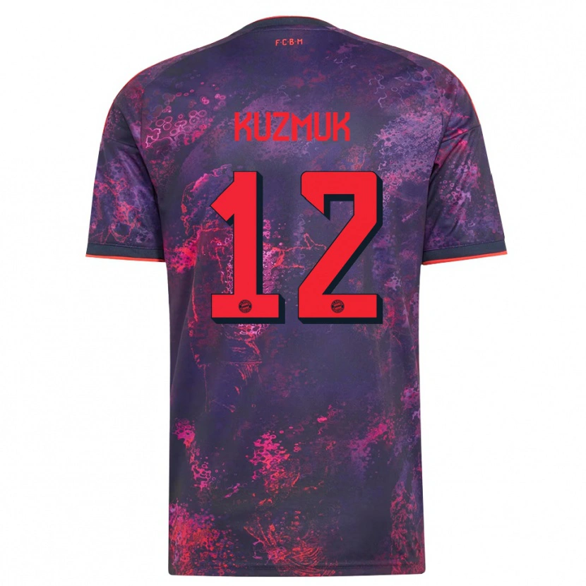 Danxen Mujer Camiseta Mark Kuzmuk #12 Rojo Morado Equipación Tercera 2026/27 La Camisa