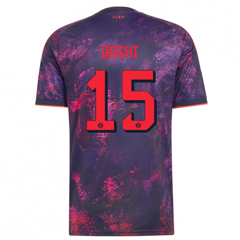 Danxen Mujer Camiseta Yousef Qashi #15 Rojo Morado Equipación Tercera 2026/27 La Camisa