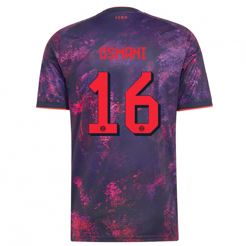 Danxen Mujer Camiseta Erblin Osmani #16 Rojo Morado Equipación Tercera 2026/27 La Camisa
