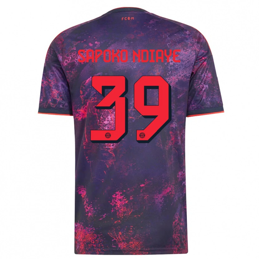Danxen Mujer Camiseta Bara Sapoko Ndiaye #39 Rojo Morado Equipación Tercera 2026/27 La Camisa