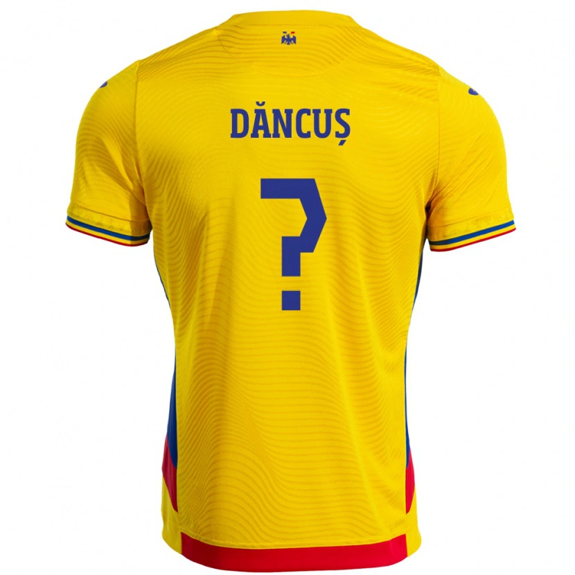 Danxen Niño Camiseta Rumania Andrei Dăncuș #0 Amarillo 1ª Equipación 24-26 La Camisa