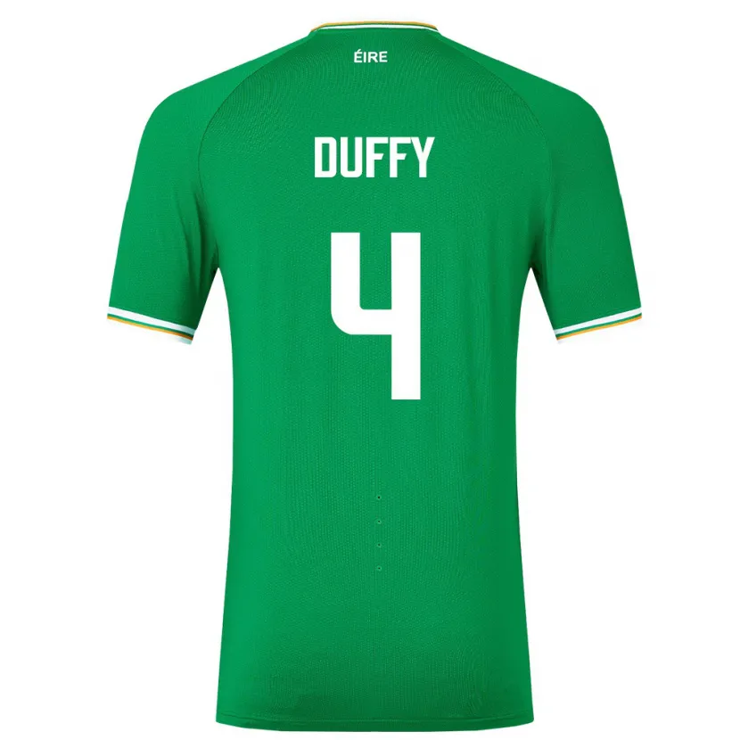 Danxen Niño Camiseta Irlanda Shane Duffy #4 Verde 1ª Equipación 24-26 La Camisa