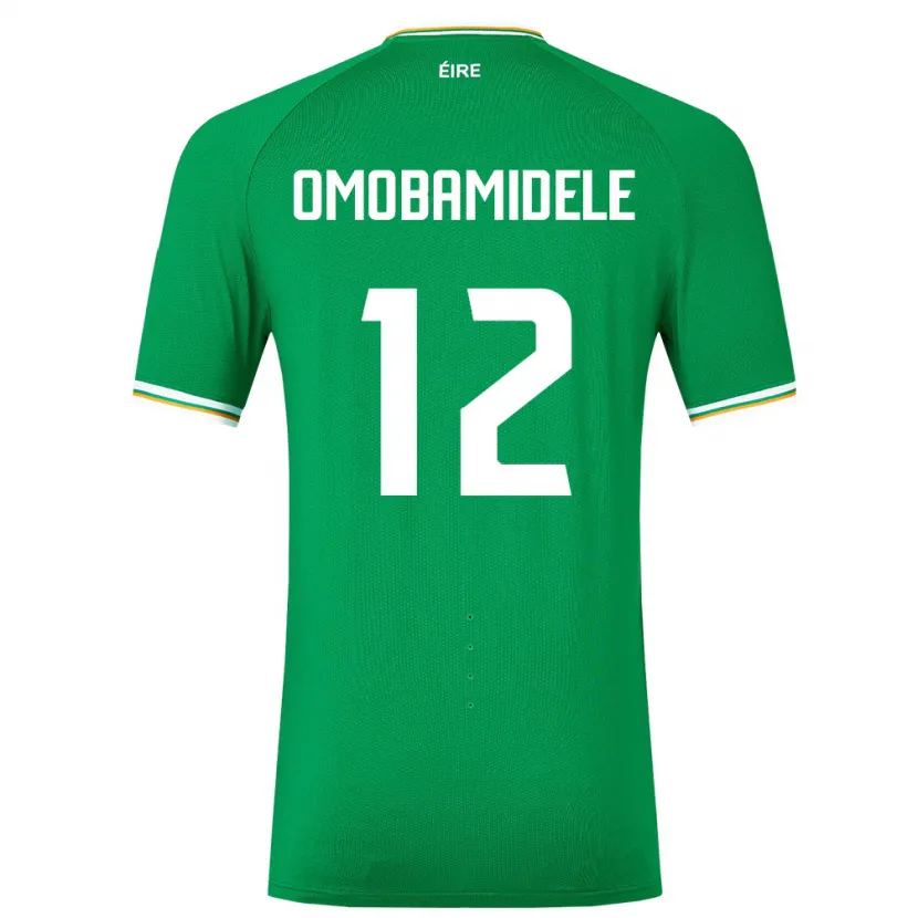 Danxen Niño Camiseta Irlanda Andrew Omobamidele #12 Verde 1ª Equipación 24-26 La Camisa