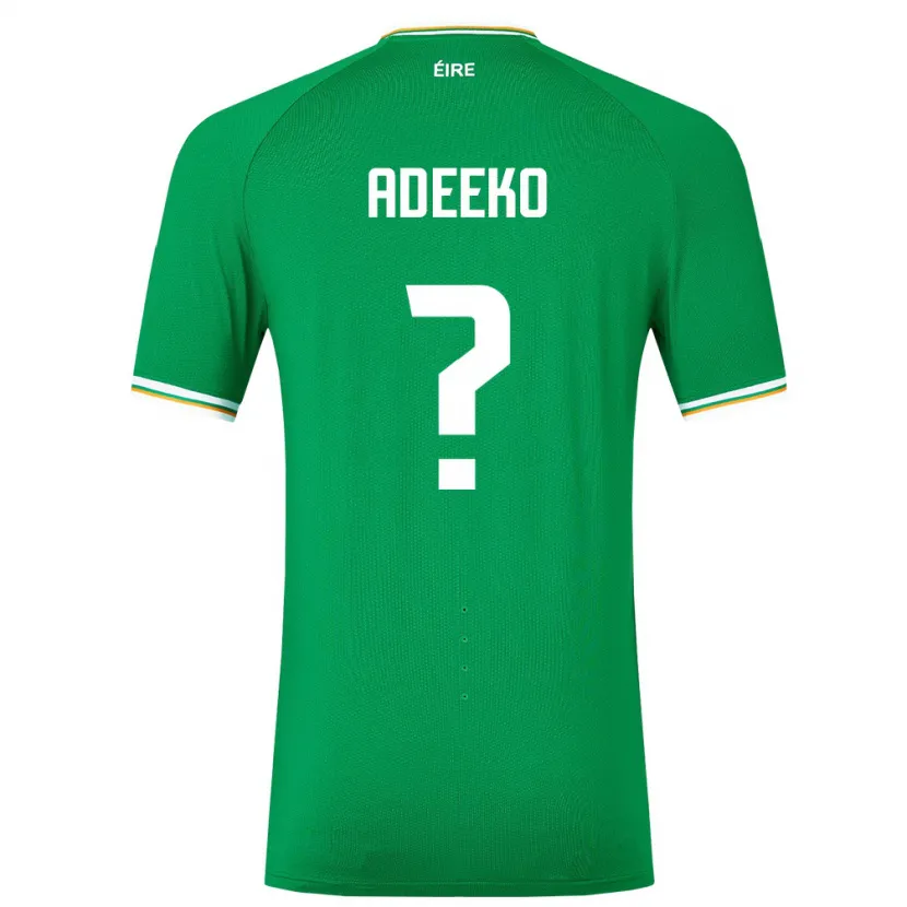 Danxen Niño Camiseta Irlanda Baba Adeeko #0 Verde 1ª Equipación 24-26 La Camisa