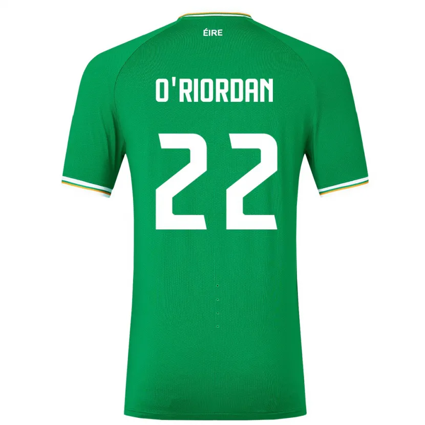 Danxen Niño Camiseta Irlanda Connor O'riordan #22 Verde 1ª Equipación 24-26 La Camisa