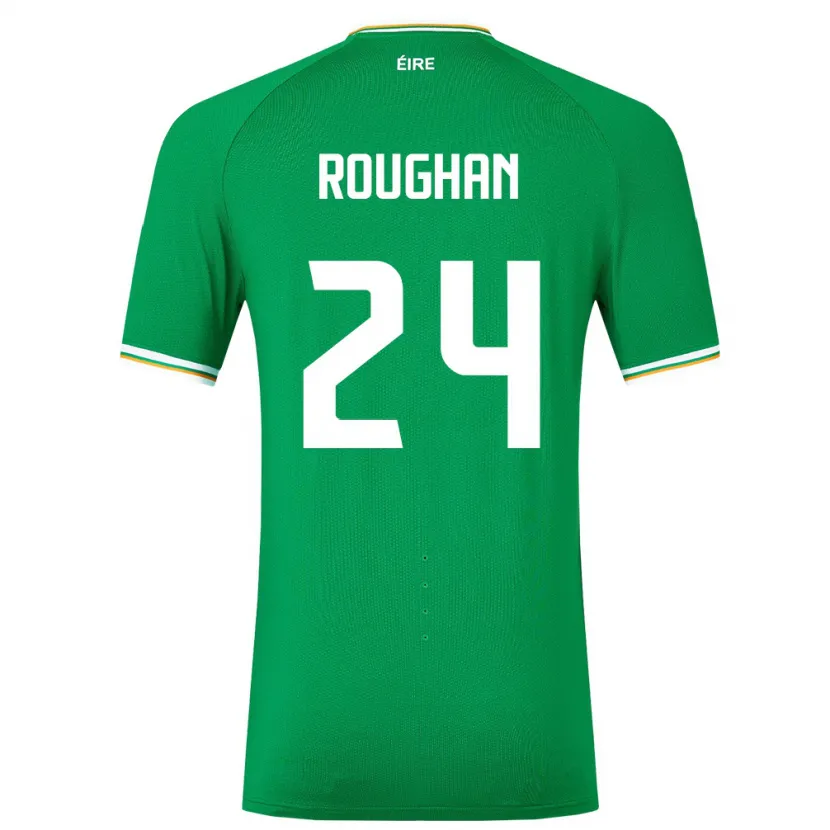 Danxen Niño Camiseta Irlanda Sean Roughan #24 Verde 1ª Equipación 24-26 La Camisa