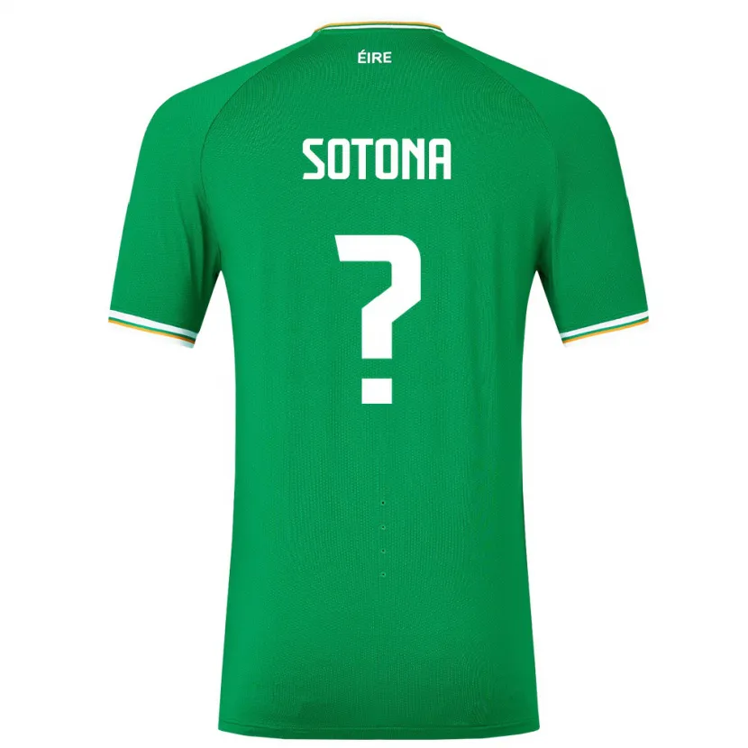 Danxen Niño Camiseta Irlanda Deji Sotona #0 Verde 1ª Equipación 24-26 La Camisa
