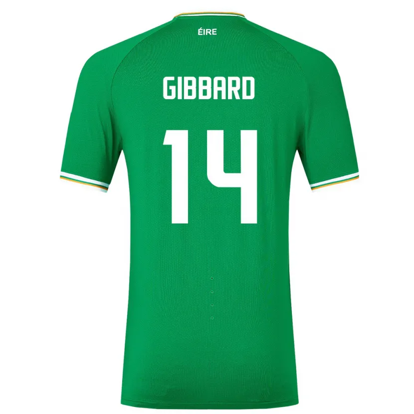 Danxen Niño Camiseta Irlanda Joseph Gibbard #14 Verde 1ª Equipación 24-26 La Camisa