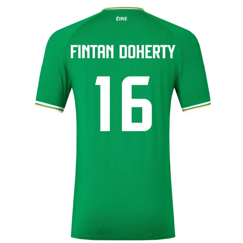 Danxen Niño Camiseta Irlanda Fintan Doherty #16 Verde 1ª Equipación 24-26 La Camisa