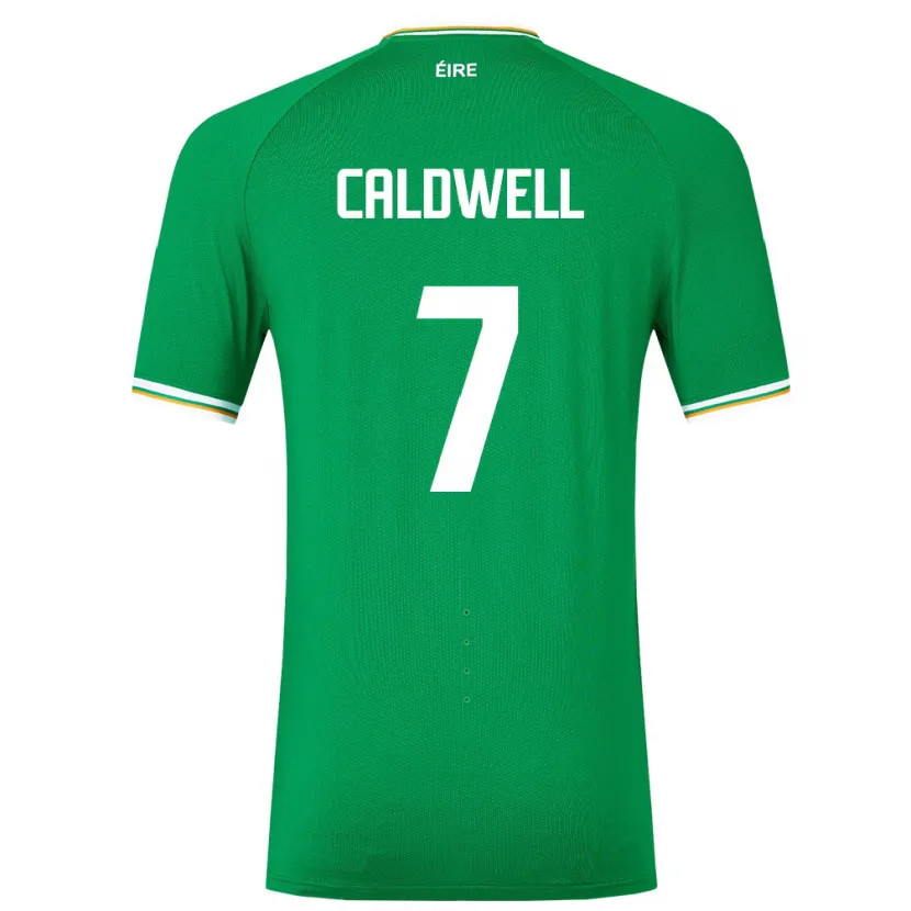 Danxen Niño Camiseta Irlanda Diane Caldwell #7 Verde 1ª Equipación 24-26 La Camisa