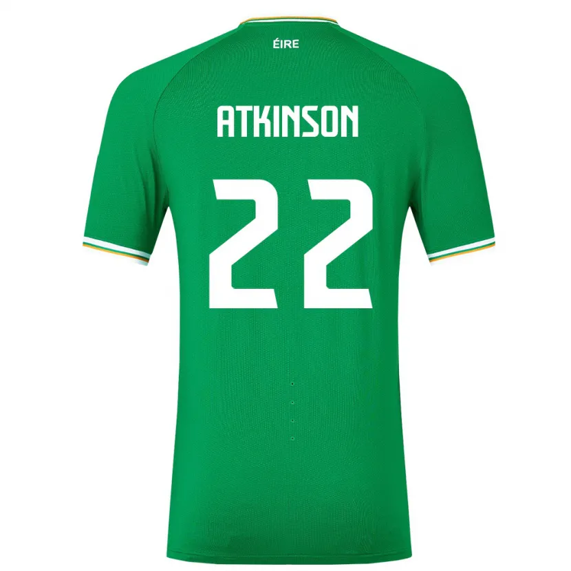 Danxen Niño Camiseta Irlanda Isibeal Atkinson #22 Verde 1ª Equipación 24-26 La Camisa