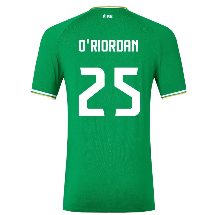 Danxen Niño Camiseta Irlanda Claire O'riordan #25 Verde 1ª Equipación 24-26 La Camisa