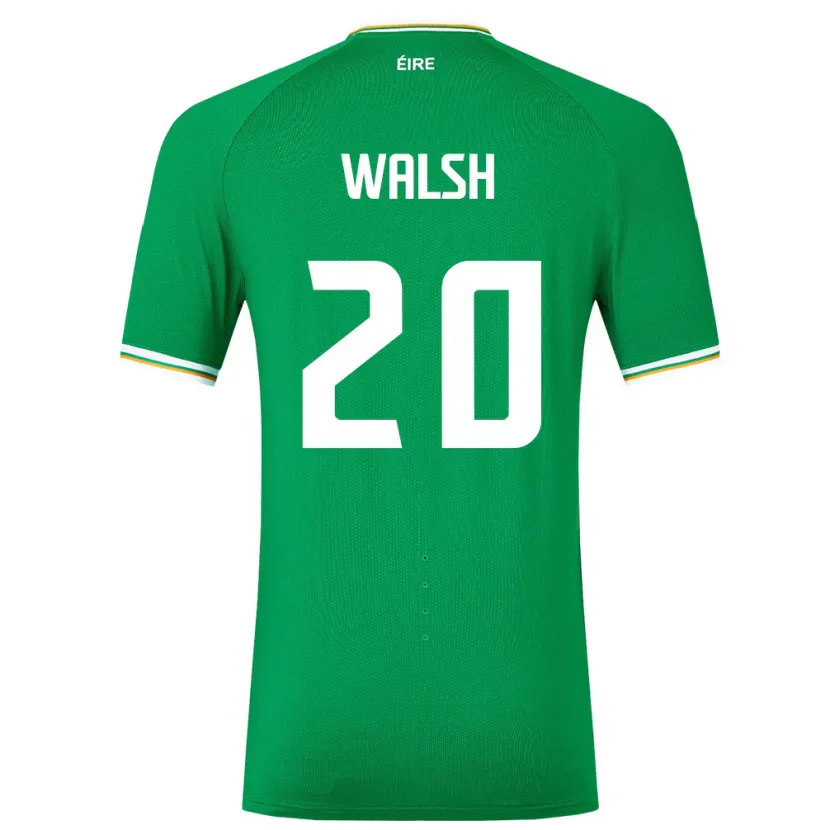 Danxen Niño Camiseta Irlanda Claire Walsh #20 Verde 1ª Equipación 24-26 La Camisa