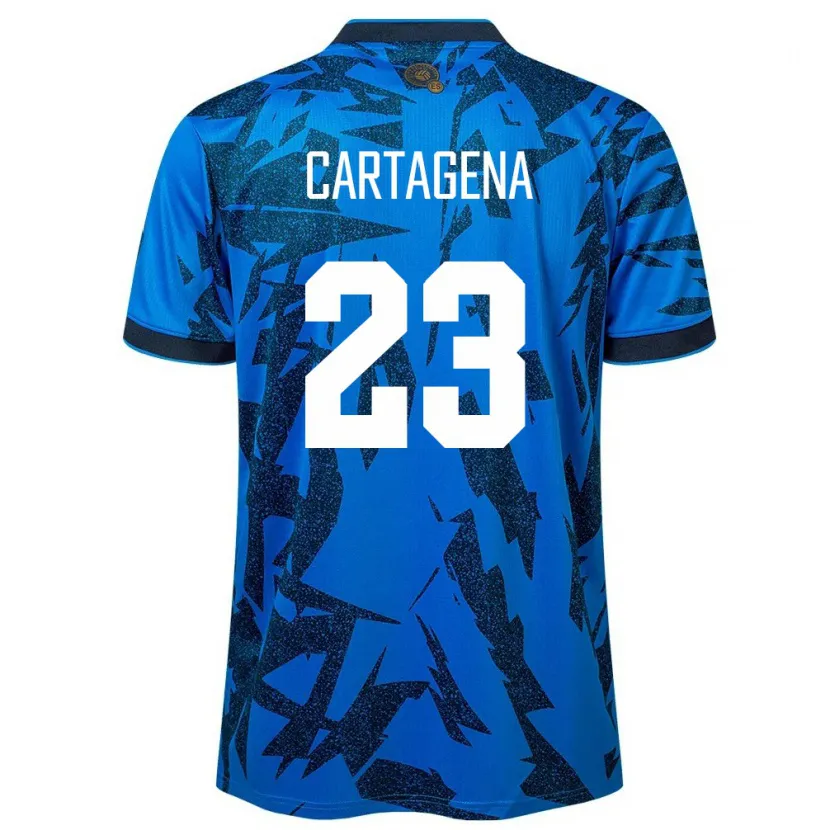Danxen Niño Camiseta El Salvador Melvin Cartagena #23 Azul 1ª Equipación 24-26 La Camisa