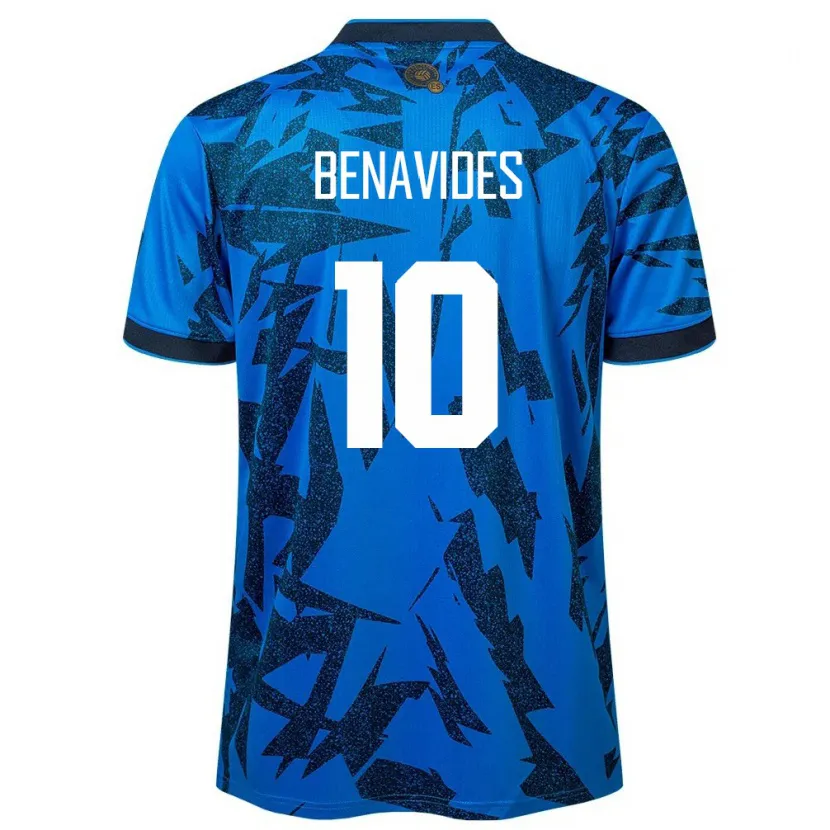 Danxen Niño Camiseta El Salvador Matthew Benavides #10 Azul 1ª Equipación 24-26 La Camisa