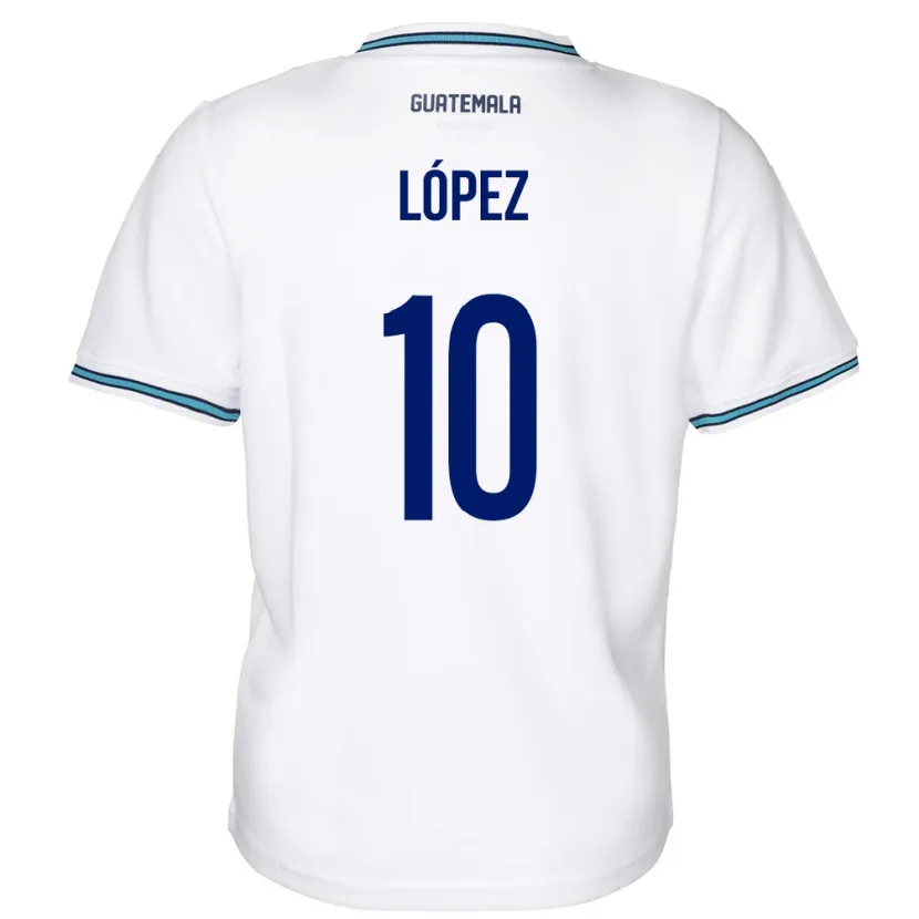 Danxen Niño Camiseta Guatemala Antonio López #10 Blanco 1ª Equipación 24-26 La Camisa